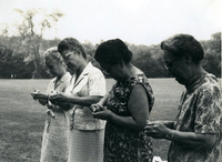 Issei Social Program, Item 14, front: Work Center picnic