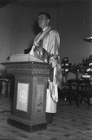 Hanamatsuri [Flower Festival, Chicago Buddhist Church, 5487 S. Dorchester, Chicago], April 1948, 24 negatives, Item 16: Reverend Kubose