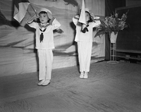 Chicago Buddhist Church (Obon), August 14-15, 1948, Item 3: From left: Mari Akiyama, Toyo Kitahata