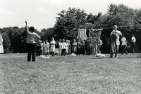 Annual [Community] Picnic and Workshop [Senior Work Center], Item 5, front: Team competition during the picnic