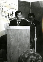 Fuji Festival, Item 14, front: Consul General Suzuki addresses guests at the Fuji Festival, held at the Sheraton Blackstone Hotel, Chicago