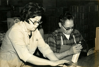 Senior Work Center [Workers and New Year's Party], Item 16: Mary Fukui (left)