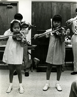 Issei Social Program, Item 80, front: Young musicians