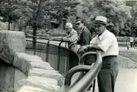 Issei Social Program, Item 6: Issei enjoying trip to Lincoln Park Zoo