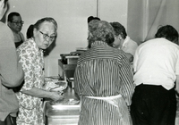 Nutrition Program, Item 6, front: Mr. Sato (left background), Mrs. Monma (left foreground)