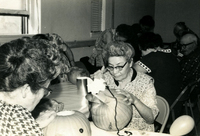 Issei Social Program, Item 11: Work Center people carve Halloween pumpkins