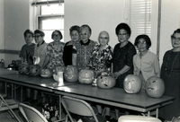 Issei Social Program, Item 8: Work Center people display their carved pumpkins for Halloween