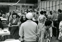 New Year's Party, Item 19, front: Lillian Kimura (far left, wearing necklace) and office secretary Kathy Harano (wearing headband)