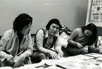 Quilting Class, Item 3, front: (L to R) Dorothy Kaneko, Mary Sabusawa, and Betty Sabusawa