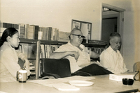 Senior Work Center [Workers and New Year's Party], Item 6, front: Jean Inouye (left)